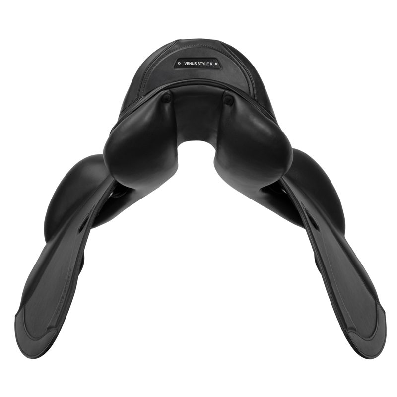 Prestige Venus Style K Mono Flap Dressage Saddle - Black - 17 -1